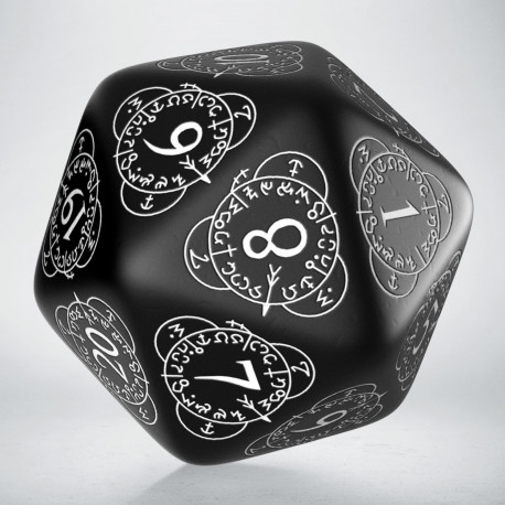 Q Workshop - Level Counter Die: D20 Black & white